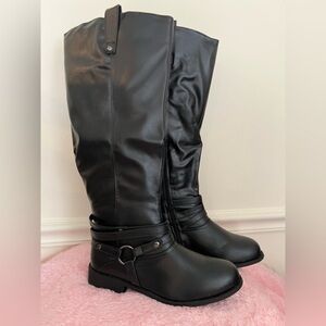 Journee Collection Women's Black Knee-High Boots